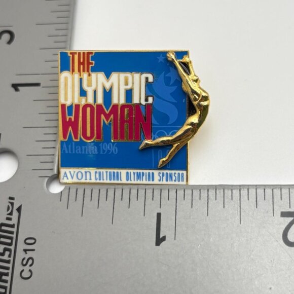 Vintage Avon 1996 Atlanta Olympic Woman Pin Cultural Olympiad Sponsor - Picture 3 of 6
